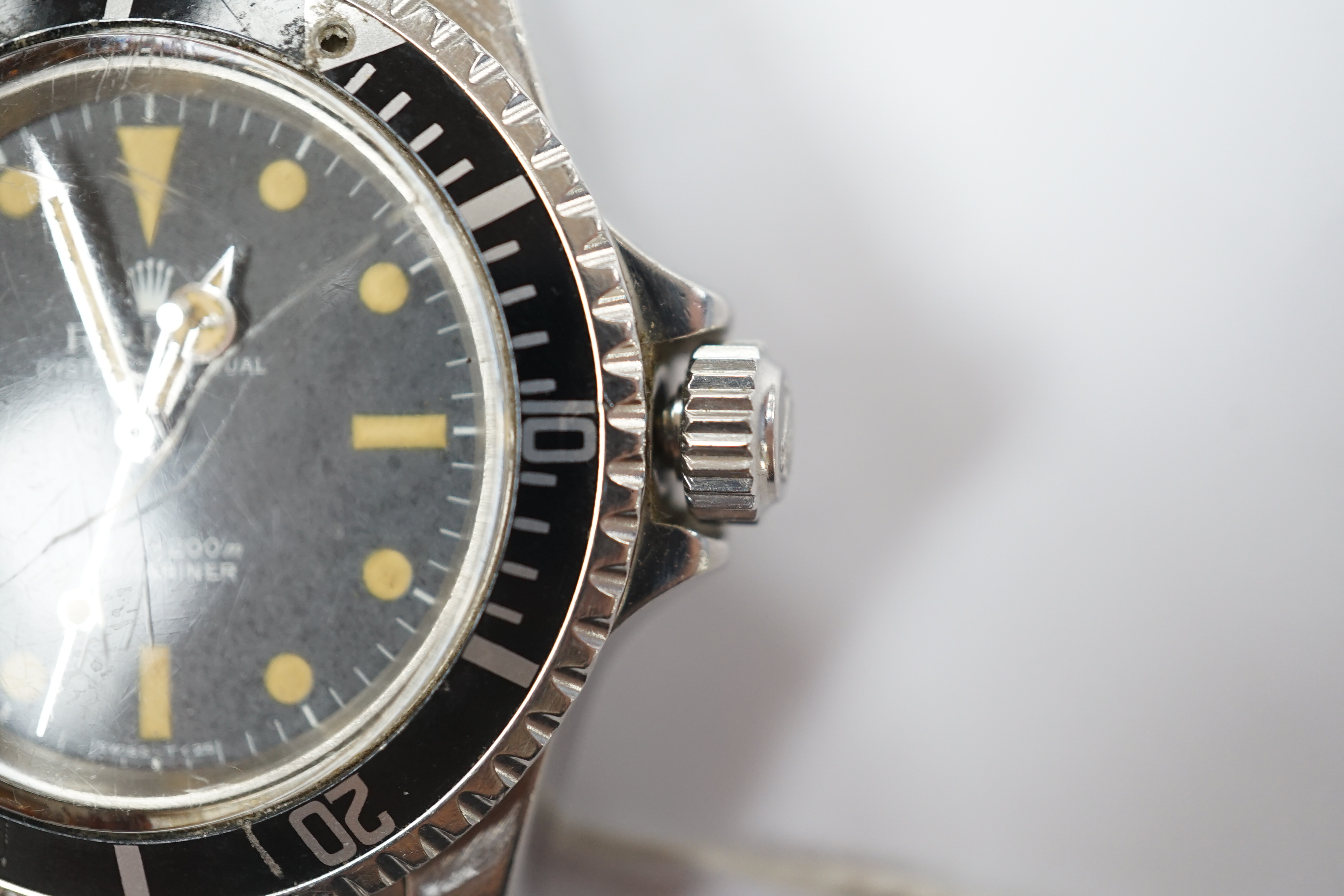 A gentleman's early 1970's stainless steel Rolex Oyster Perpetual Submariner wrist watch